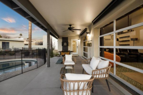 Theater swimming and large backyard at Adobe Modern. Nearby high-end experiences and golf course